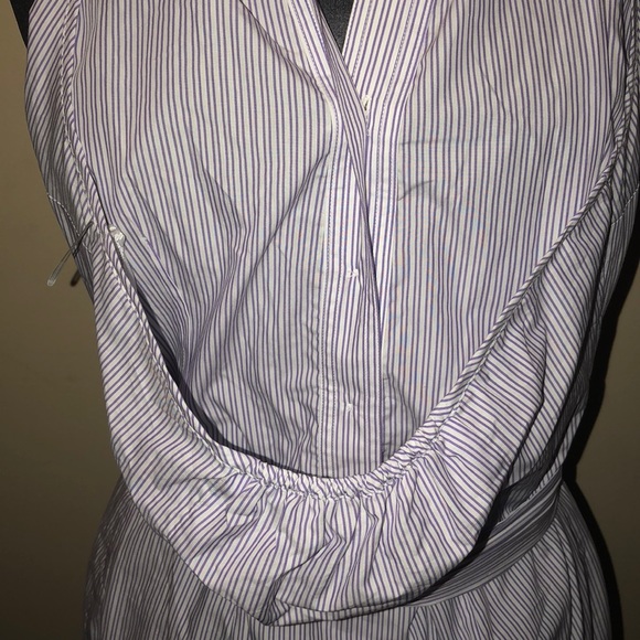 Pell&Co Purple and white stripe halter dress - Picture 3 of 4